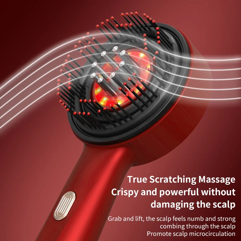 Revitalize Your Scalp with the Electric Scalp Vibration Massage Comb – Infrared Head Knead Massager for Hair Growth and Anti-Hair Loss
