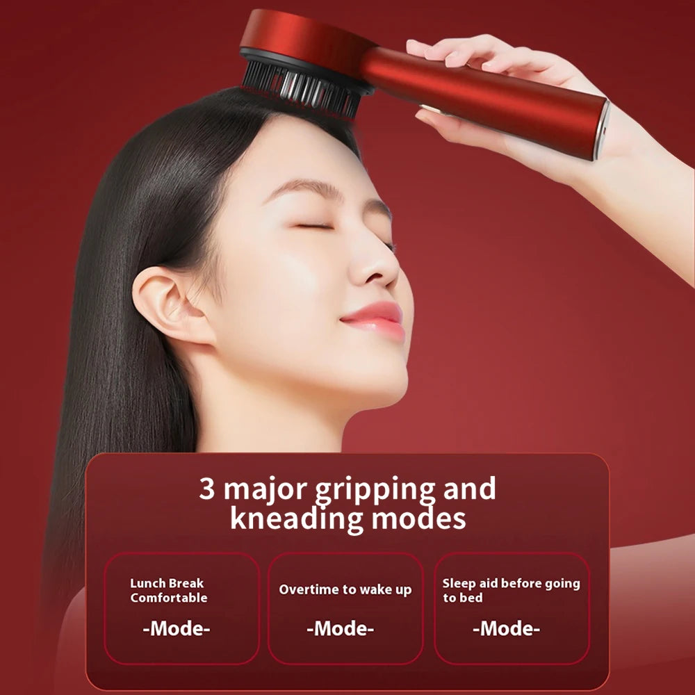 Revitalize Your Scalp with the Electric Scalp Vibration Massage Comb – Infrared Head Knead Massager for Hair Growth and Anti-Hair Loss